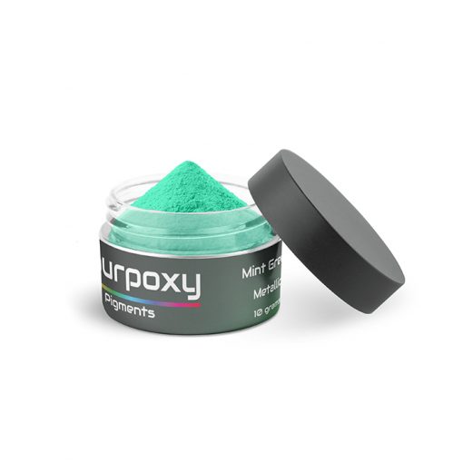Mint green mica pigment